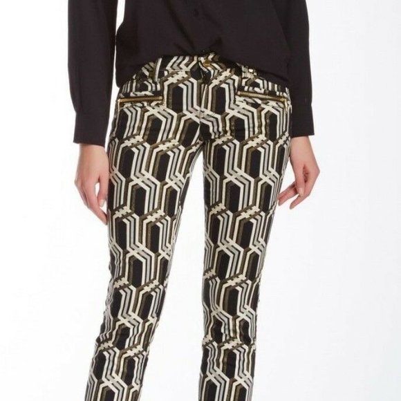 Genetic Denim Denim - GENETIC DENIM New Jacquard Metallic Skinny Jeans Women's Size 26 $500